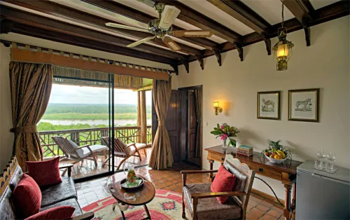 Paraa Safari Lodge Suite with a view of the Nile River